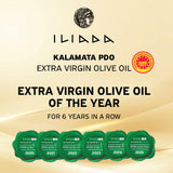 Iliada Kalamata PDO Extra Virgin Olive Oil, 3Lt | Multi-Awarded | Single Region 100% Greek | Monovarietal Koroneiki | Cold Press | Polyphenol Rich | Chef's Favorite