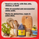 Bragg Liquid Aminos All-Purpose Seasoning - 16 fl oz - Gluten-Free Soy Sauce Alternative - Perfect for Stir-Fries and Cooking at Home