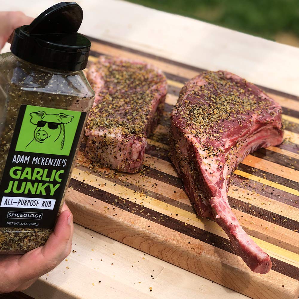 Spiceology & Adam McKenzie - Garlic Junkie - All-Purpose Seasoning, BBQ Rubs and Spice Blends - Use On: Beef Brisket, Corned Beef, Steak Pork