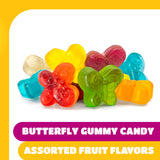 Gummy Butterflies - 1 Pound Pack - Gummy Candy - Butterfly Party Favors - Assorted Fruit Flavored Chewy Candy for Gifting, Snacking, Buffets & Themed