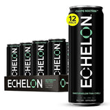 Echelon Pre-Workout Energy Drink | Watermelon Thai Chili | 12 Pack | Sustained Energy, Focus and Endurance Dietary Supplement | 300mg of Caffeine |
