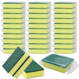 GWZiehory 30 Pack Kitchen Sponges Individually Wrapped, Non-Scratch Scouring Pads Bulk Scrub Sponges for Cleaning Kitchen and Household, Car, Dish