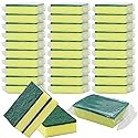 GWZiehory 30 Pack Kitchen Sponges Individually Wrapped, Non-Scratch Scouring Pads Bulk Scrub Sponges for Cleaning Kitchen and Household, Car, Dish