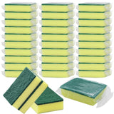 GWZiehory 30 Pack Kitchen Sponges Individually Wrapped, Non-Scratch Scouring Pads Bulk Scrub Sponges for Cleaning Kitchen and Household, Car, Dish