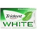 Trident White Sugar Free Spearmint Gum, 16 Count (Pack of 9)