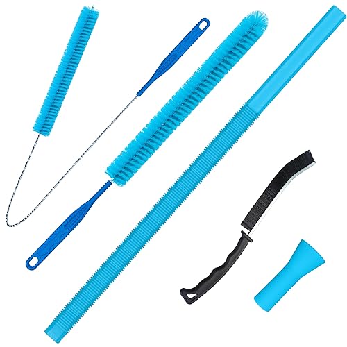 Dryer Vent Cleaner Kit,5 Piece Universal Vent Cleaner with Vacuum Attachment,Dryer Lint Brush, and Hose for Clothes Dryer-Lint Trap Cleaning Tool