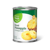Amazon Fresh, Canned Sliced Pineapple In Pineapple Juice, 20 Oz (Previously Happy Belly, Packaging May Vary)