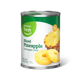 Amazon Fresh, Canned Sliced Pineapple In Pineapple Juice, 20 Oz (Previously Happy Belly, Packaging May Vary)