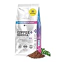 Livingood Daily Coffee with Moringa, Ground Medium Roast Coffee with Plant Based Ingredients for Morning Energy, Made with Moringa Powder, Organic