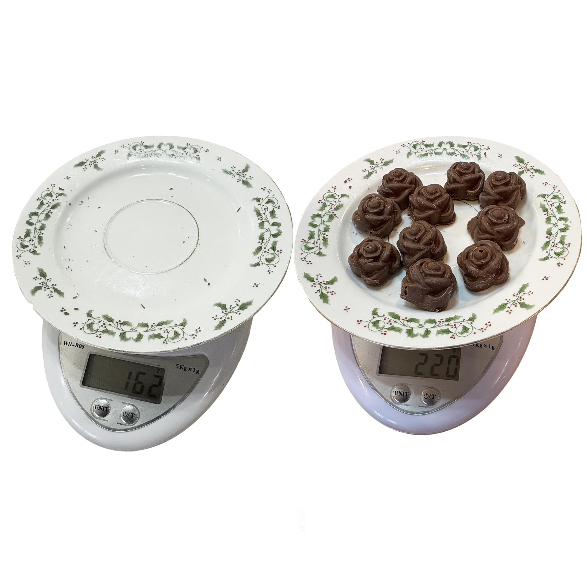 10-Piece 2OZ Chocolate Gourmet Homemade Snack with Nuts Small Rose Shape Chocolate-SMALLROSE-NF