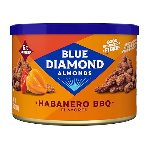 Blue Diamond Almonds, Habanero BBQ Flavored Snack Nut, Non-GMO, Kosher, No Gluten Ingredients, Protein Based Snacking Great For On-The-Go, Barbeques