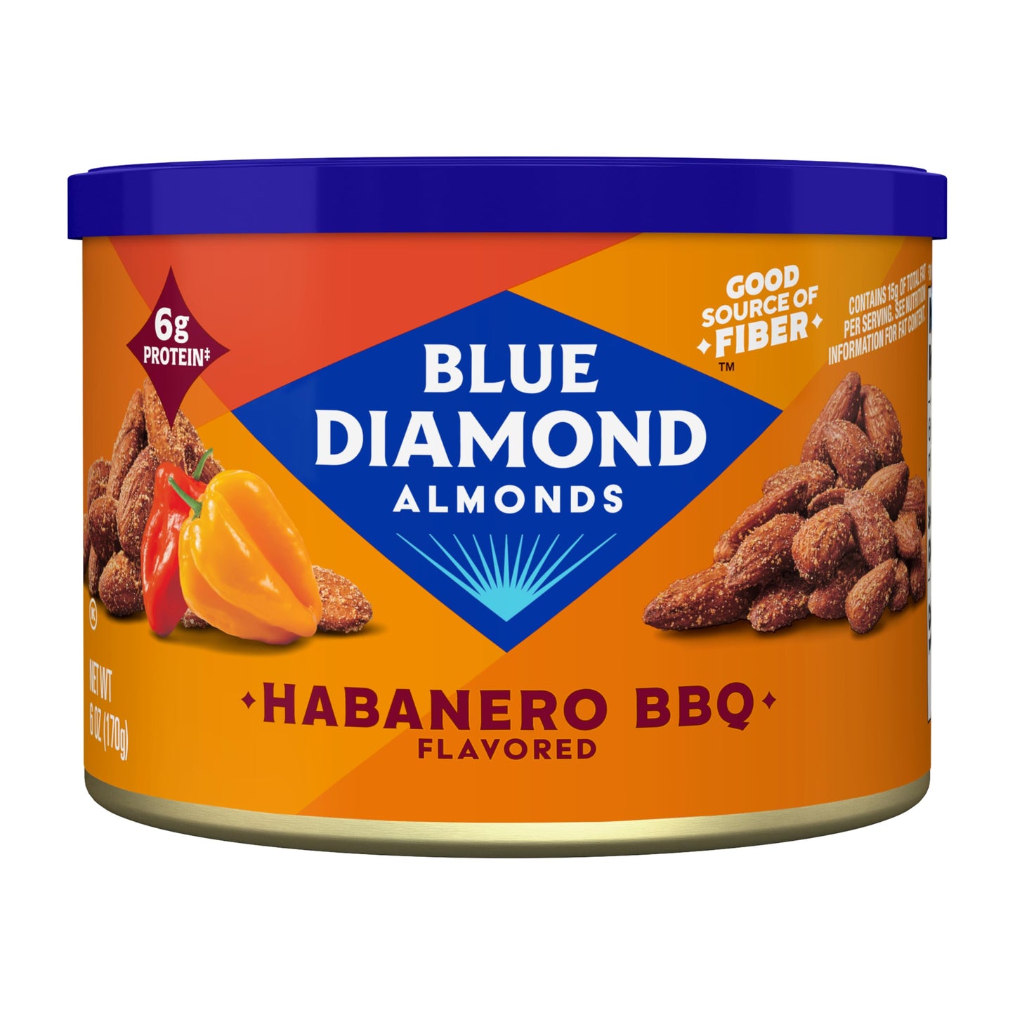 Blue Diamond Almonds, Habanero BBQ Flavored Snack Nut, Non-GMO, Kosher, No Gluten Ingredients, Protein Based Snacking Great For On-The-Go, Barbeques