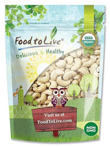 Food to Live - Organic Cashews, 2 Pounds Whole, Unsalted, Non-GMO, Kosher, Raw, Vegan, Bulk