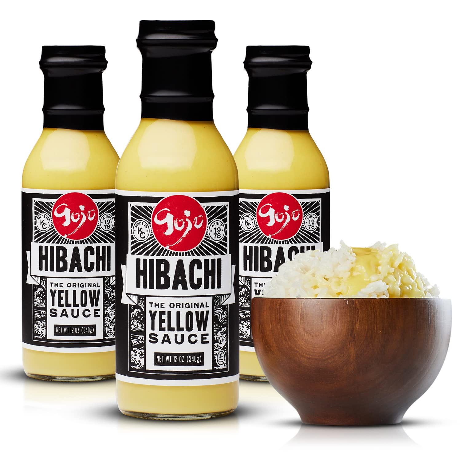 Gojo Hibachi Sauce, The Original Yellow Sauce, Buttery Tangy Japanese Steakhouse Dipping and Drizzle Sauce for Shrimp, Chicken, Steak, Rice