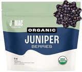 J MAC BOTANICALS, Organic Whole Juniper Berries, Certified Organic, juniper for herbal infusions, cooking and seasoning beef, pork, turkey brine