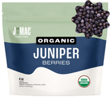 J MAC BOTANICALS, Organic Whole Juniper Berries, Certified Organic, juniper for herbal infusions, cooking and seasoning beef, pork, turkey brine