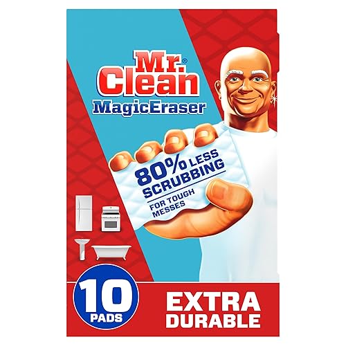 Mr. Clean Magic Eraser Sponge, All Purpose Cleaner, Cleaning Scrubber, Wall, Sneaker, Kitchen, Bathroom, Shower Cleaner, Cleaning Supplies, Melamine