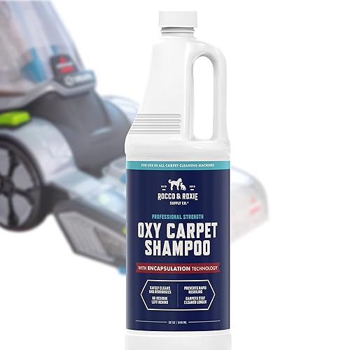 Rocco & Roxie Carpet Cleaner Solution for Pets - Pet Stain Remover, Use In Any Carpet Shampooer Machine - Deep Cleaning For Everyday Dog Odor On