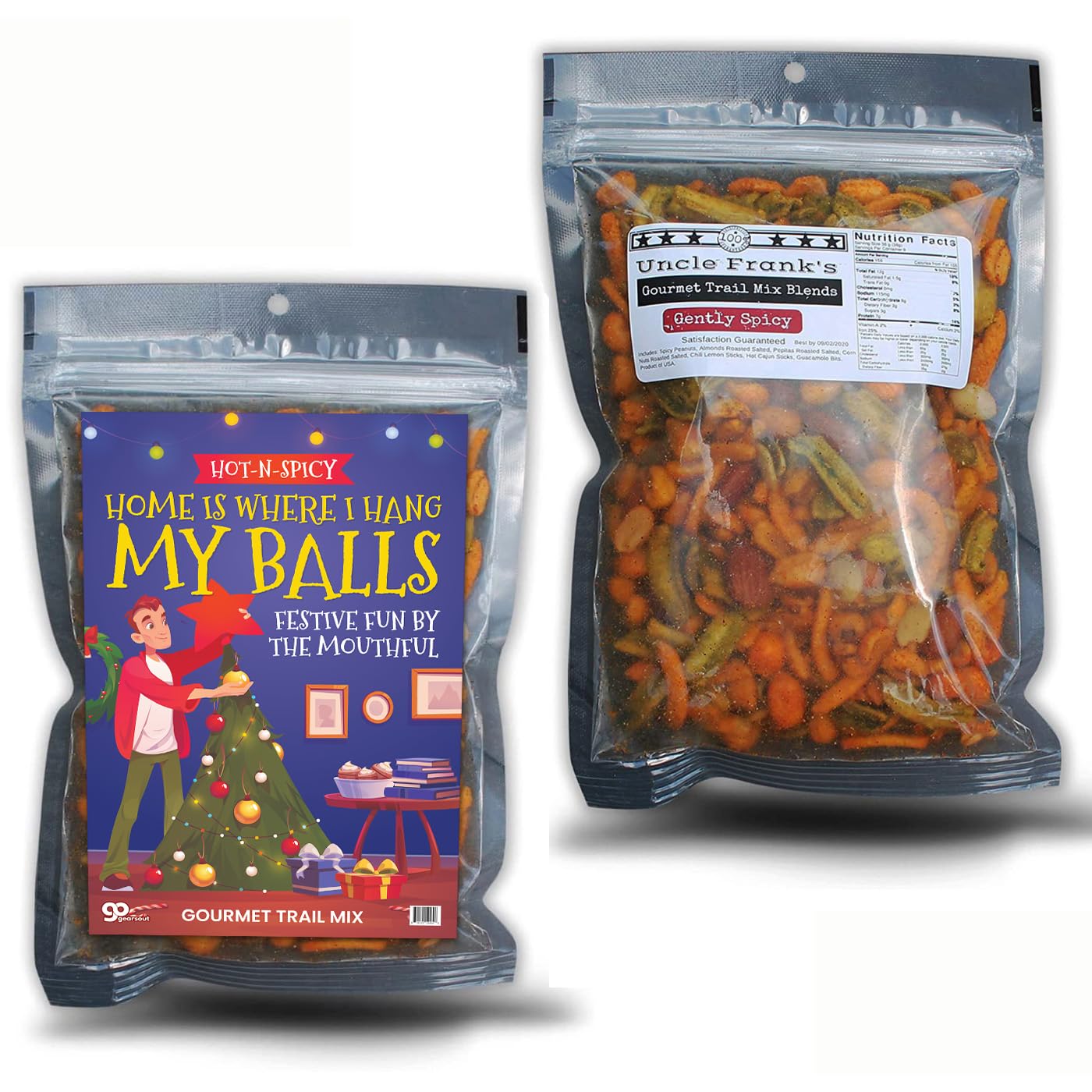 Christmas Balls Trail Mix Spicy Snacks for Men Christmas Lovers Gift Basket Filler Xmas Ideas Mens Stocking Stuffers Spicy Sriracha