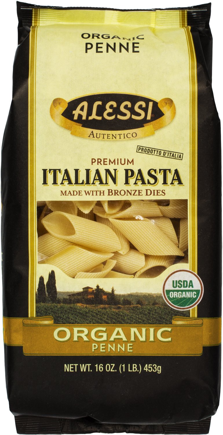 Alessi Italian Organic Penne, 1 Pound (Pack of 12)