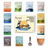 Teabox Premium Authentic Indian Spiced Chai Tea Trial Pack, 10 Exotic Varieties of Chai, 30G Each, 100% Real Ingredients. No Artificial Flavors |