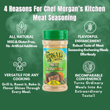 Chef Morgan’s Kitchen Meat Seasoning - 8oz Jamaican Dry Rub with Herbs & Spices - MSG & Gluten Free - Bold Flavor for Chicken, Beef & Steak - Perfect