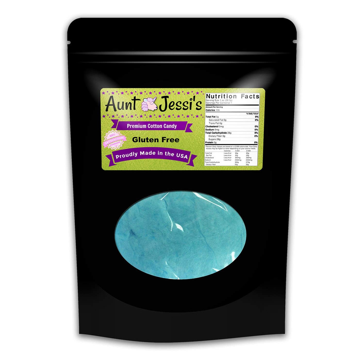 Zombie Bunny Guts Cotton Candy - Zombie rabbit apocalypse survival design - Easter candy for kids - Gluten-free, Made in America, Blue cotton candy