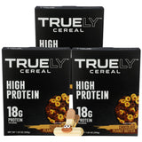 Truely Cereal Chocolate Pb - 3 Pack 7.05 oz Boxes - Protein for Breakfast - High Protein Snack - Protein Option - Truely Cereal with a Random Item