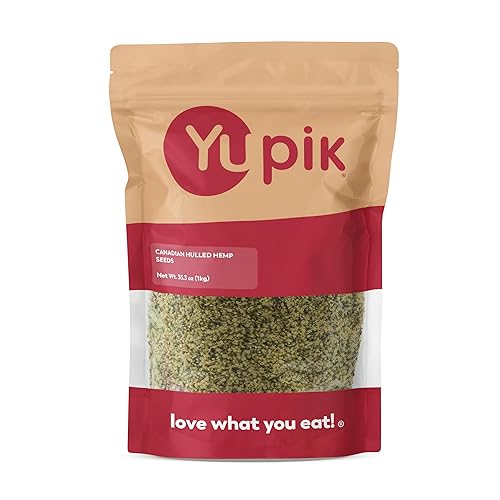 Yupik Canadian Hulled Hemp Seeds, 2.2 lb (35.2 oz), Gluten-Free, Kosher, Vegan, Raw Seeds, Shelled Hemp Hearts, Salt-Free, Source of Omega-3