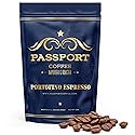 Passport Coffee Portofino Espresso - Medium-Light roast blend from Ethiopia, Costa Rica, Guatemala & Brazil. Flavor notes of caramel & brown sugar