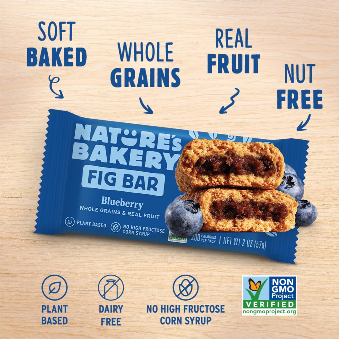 Nature’s Bakery Fig Bars Variety Pack, 36 Count - Strawberry, Blueberry, Raspberry, Original Fig, Peach Apricot, , Oameal Crumble Flavors: Apple
