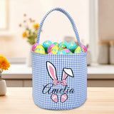 Custom Easter Basket with Name Personalized Printed Easter Baskets Customized Bunny Easter Basket Great Easter Gifts for Kids Girls Boys (Color03)