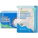 Soeos Organic Konjac Noodles, Fettuccine, 9.5oz (270g) 6 Packs, Kosher, Sugar Free, Gluten Free, Low Calorie, Low Carb Pasta, Shirataki Noodle