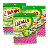 Libman 1482 Microfiber Sponge Cloths - Combines The Best of a Sponge and Dish Cloth, Includes 3 Packs of 3 Sponge Cloths (9 Total Sponge Cloths)