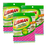 Libman 1482 Microfiber Sponge Cloths - Combines The Best of a Sponge and Dish Cloth, Includes 3 Packs of 3 Sponge Cloths (9 Total Sponge Cloths)
