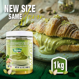 SICANIA - Premium Pistachio Cream Spread 2.2 lb (1kg) - Bulk Size - Authentic Italian, Gluten-Free, Non-GMO - Gourmet Spread for Desserts, Pastries