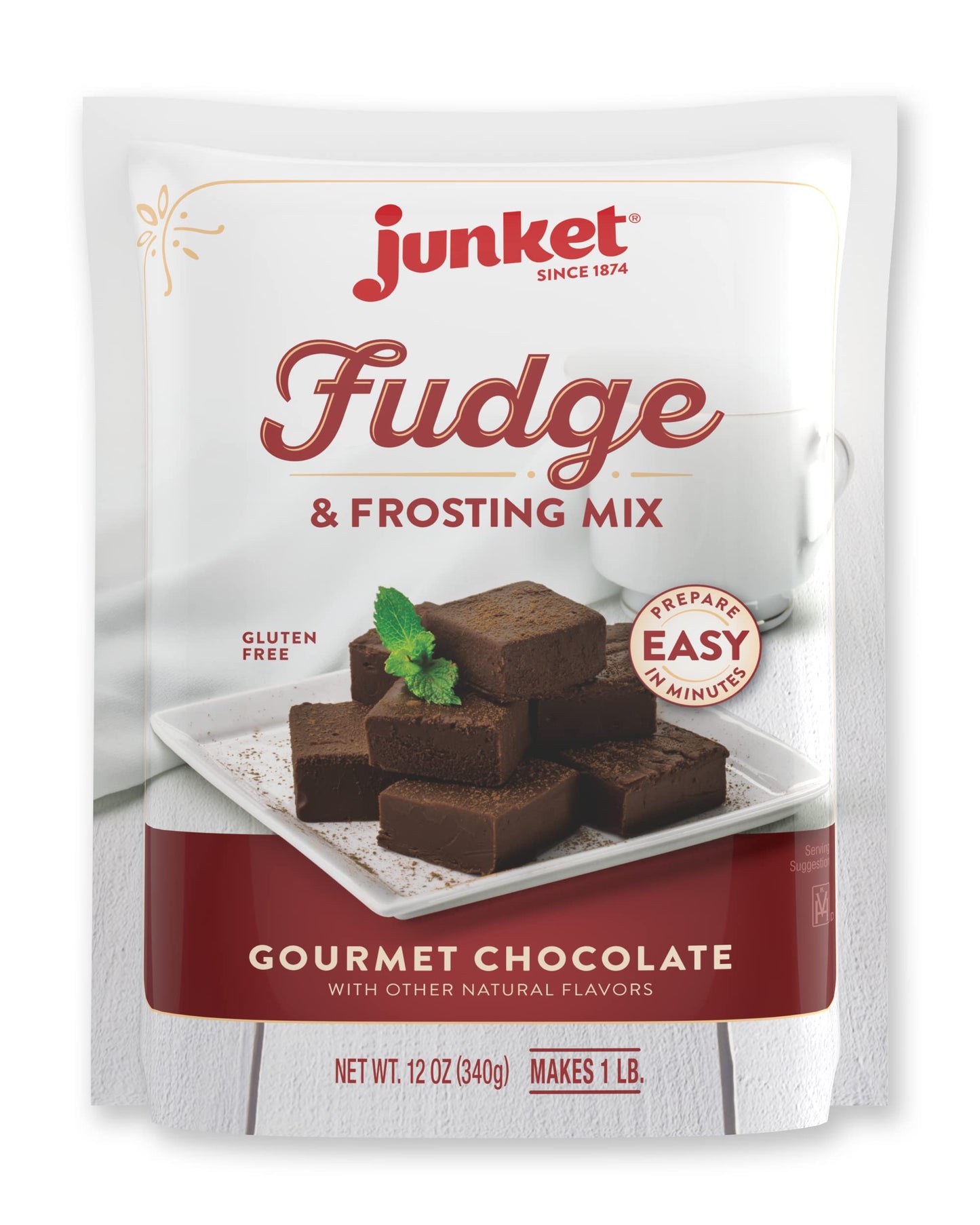 Junket Fudge and Frosting Mix: Add Milk and Butter, Heat 60 Seconds, Chill. 12 Ounce Bag of Chocolate Fudge Mix Makes 1 Pound Hansen Island Chocolate Fudge Candy or Icing for 8X8 Cake. (Pack of 1)