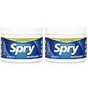 Spry Fresh Natural Xylitol Chewing Gum Dental Defense System - Aspartame-Free, Sugar-Free, Non-GMO, Gluten-Free (Peppermint, 100 Count - Pack of 2)
