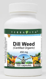 Dill Weed (Certified Organic) - 450 mg (100 Capsules, ZIN: 517643) - 3 Pack