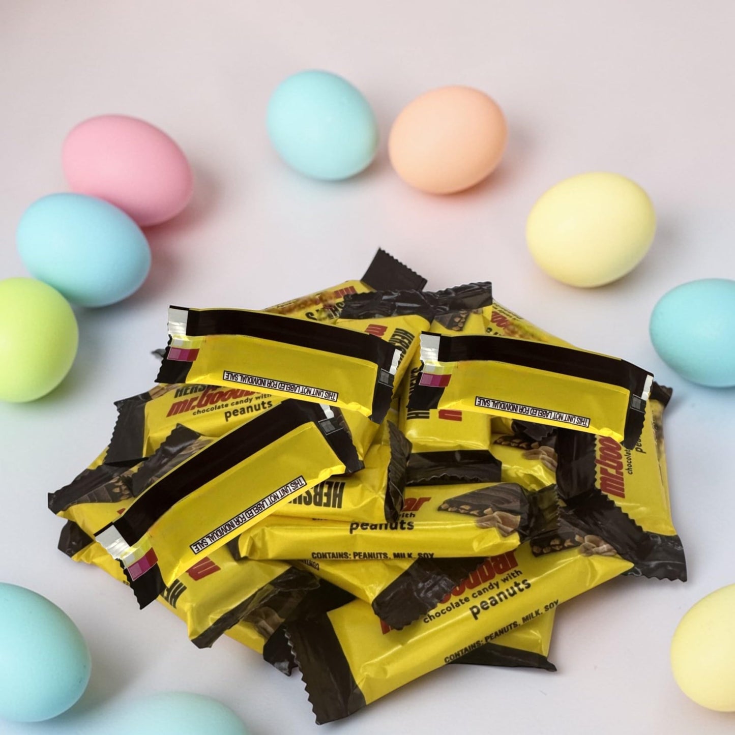 Mr Good Fun Size Milk Chocolate with Peanuts Candy Bars-1.5 lbs Individually Wrapped Snack Size-Perfect for Parties, Snacks, and Gifting(24 oz)