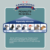 Armstrong Bird Food Peanuts-in-Shell, 3 Pounds - for Blue Jays, Eastern Grey Squirrels and Eastern Chipmunks for Outside Feeders