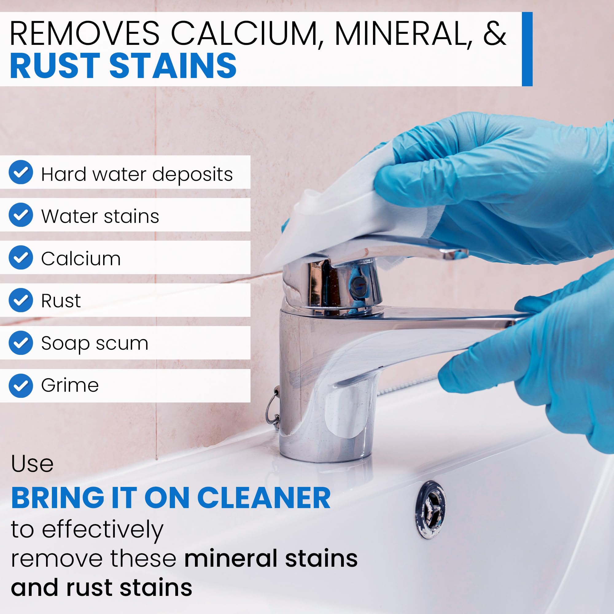 Bring It On Cleaner 4 Ounce x 3 | Shower Door Cleaner | Glass and Hard Surface Water Spot Remover