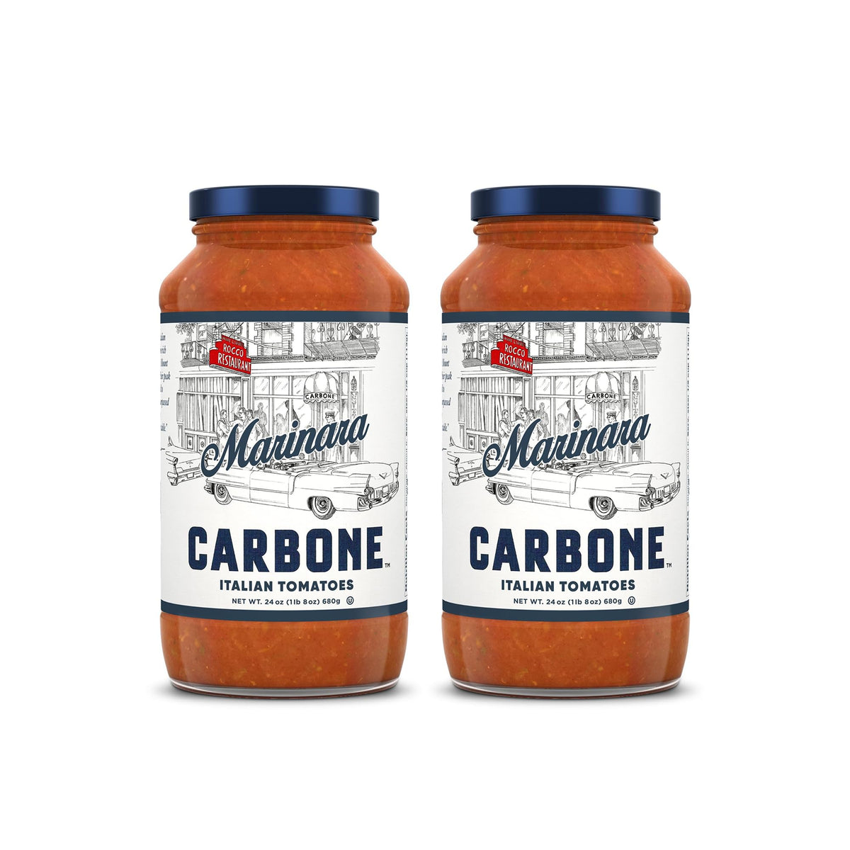 Carbone Marinara Pasta Sauce, Premium Italian Tomato Sauce, 2 Pack (24oz)