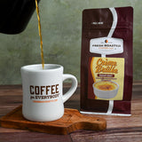 Fresh Roasted Coffee, Crème Brûlée Flavored Whole Bean Coffee, Medium Roast, Kosher, 12 oz