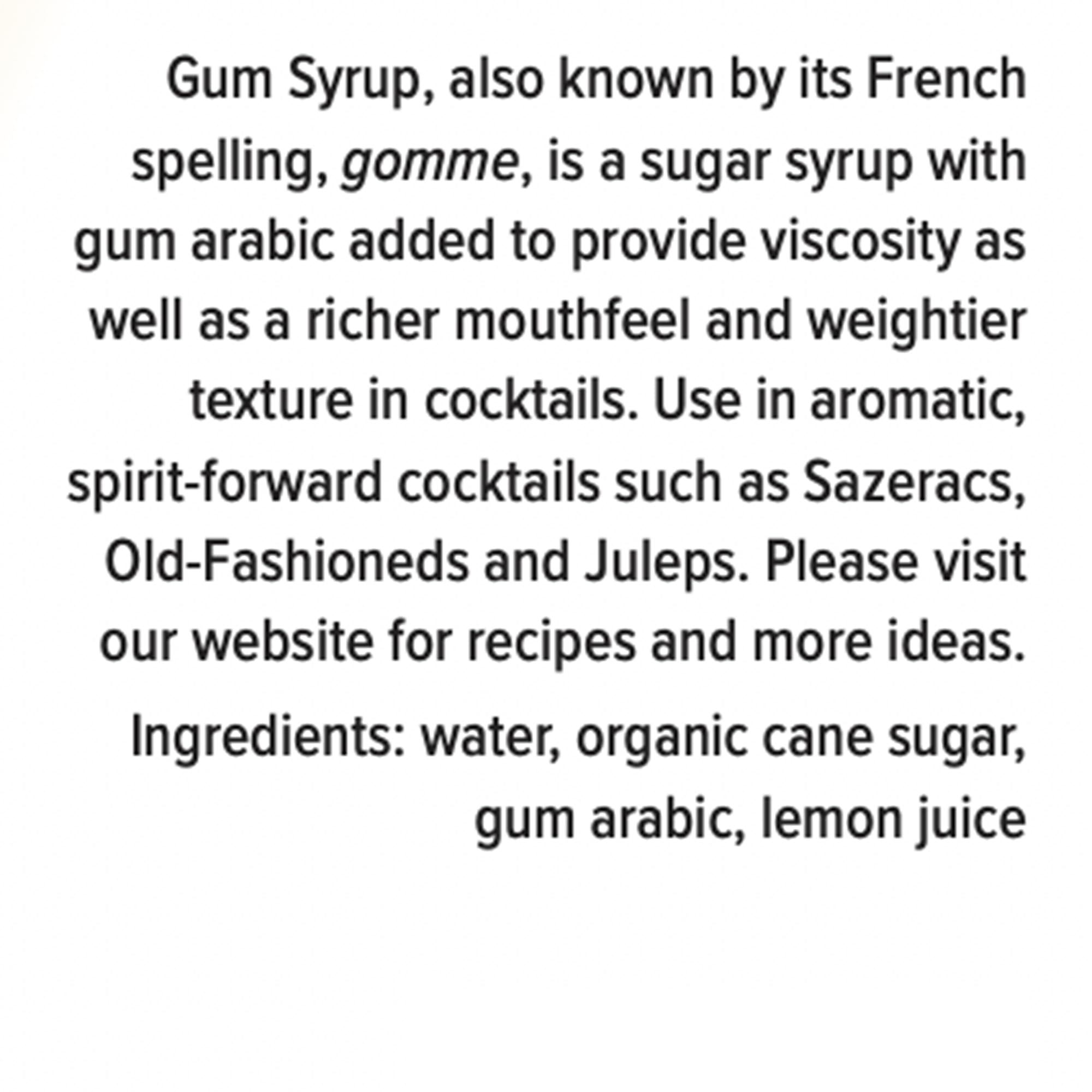 Small Hand Foods Gum Syrup - 8.5 oz