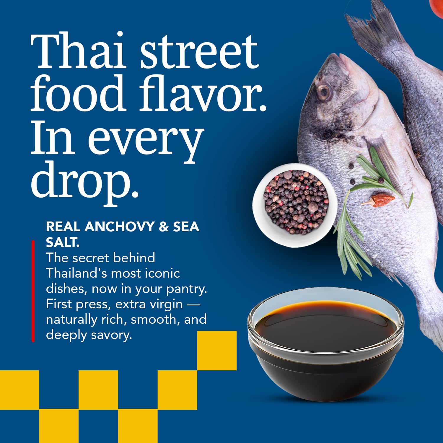 A Taste of Thai Fermented Fish Sauce | All-Purpose Anchovy Sauce Seasoning for Thai Cooking | Ideal for Stir-Fries, Soups, Marinades & Dipping Sauces