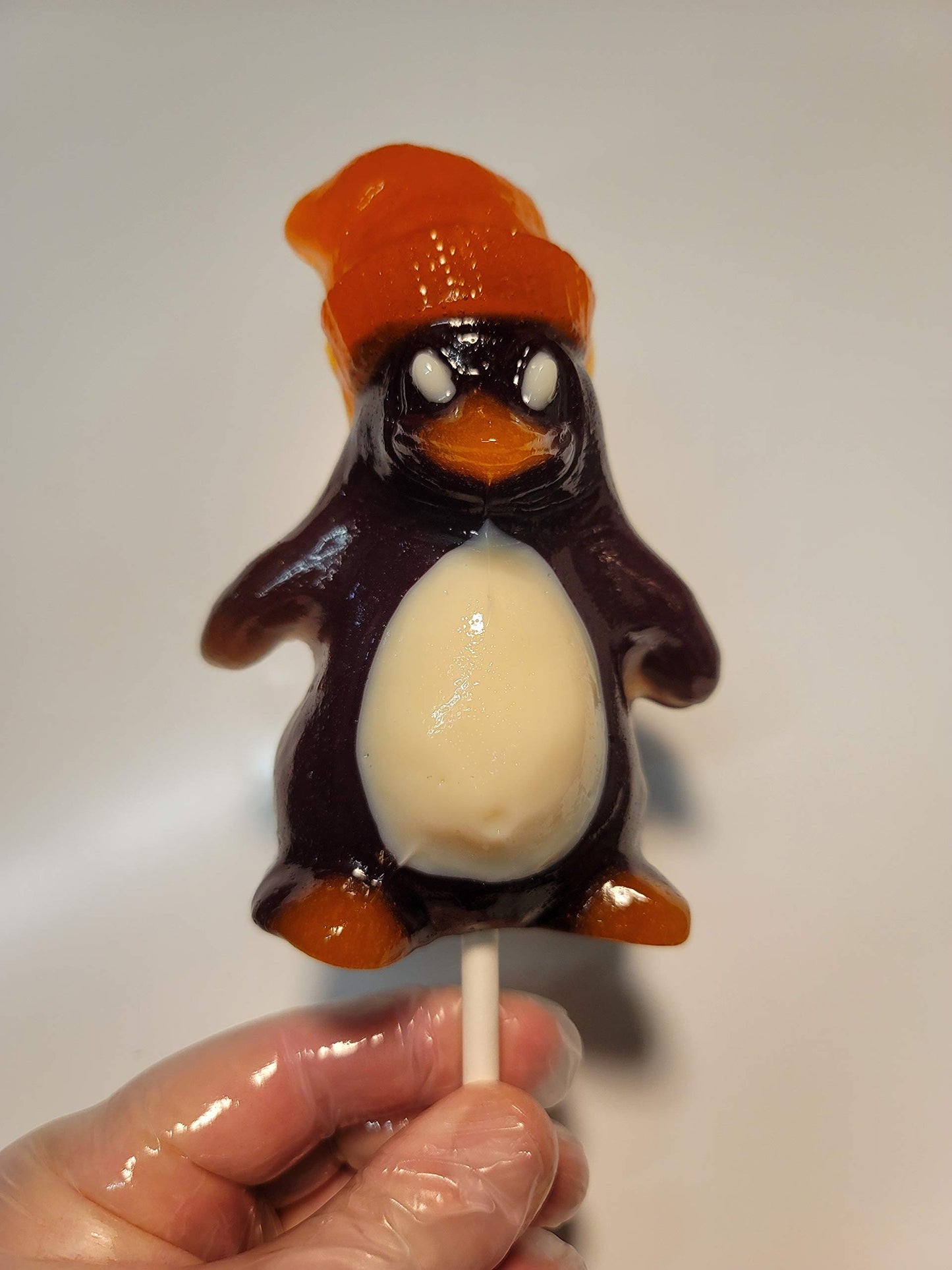 The Gummy Bear Guy (TM) | Gigantic Gummy Peachy Penguin (TM) (w/Cherry Toboggan)