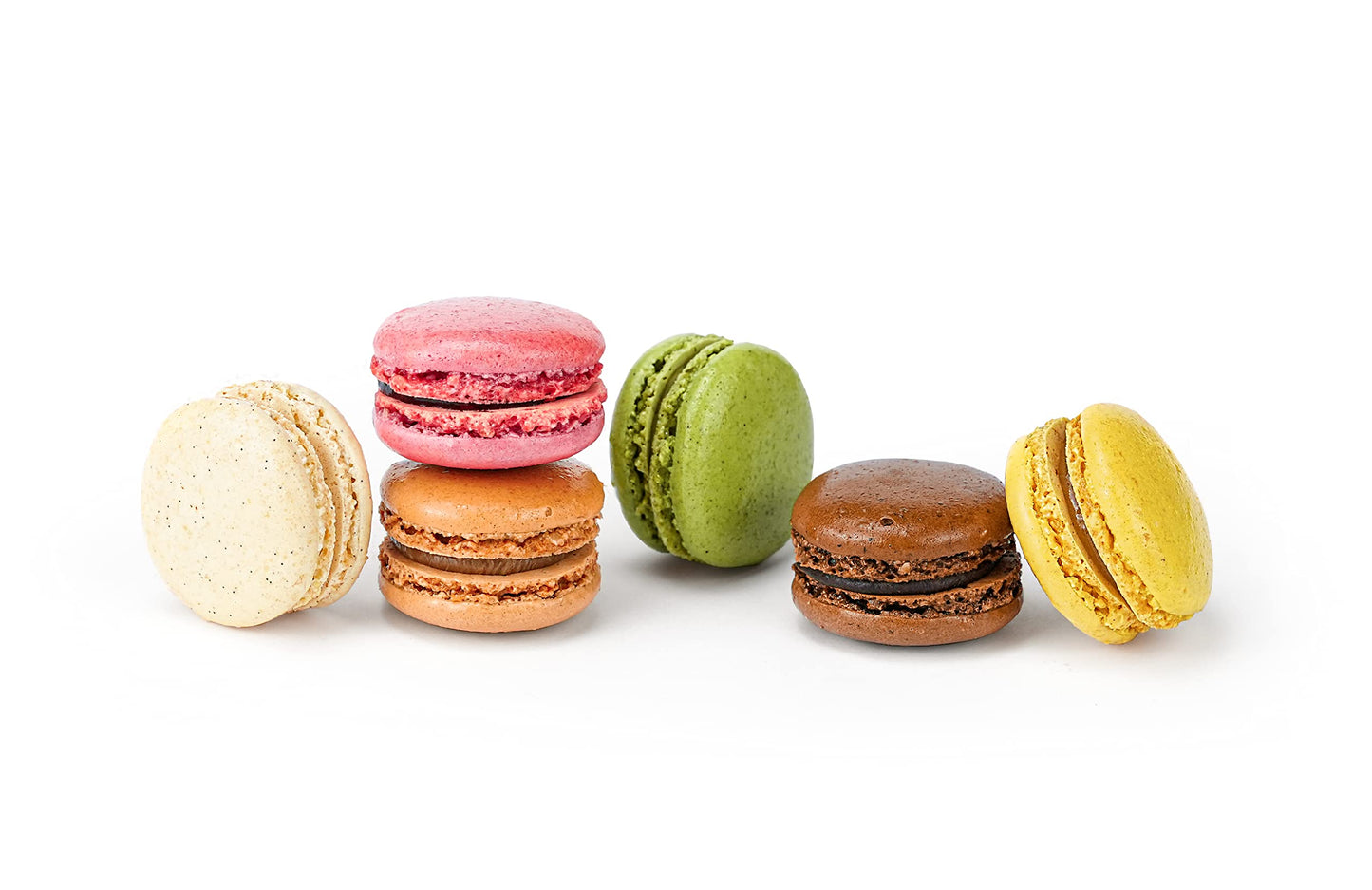 French Almond Macarons Cookies Gift Box - 12 pcs (Pack of 2) - Non GMO, Assorted Macaroons Cookies - Imported From France