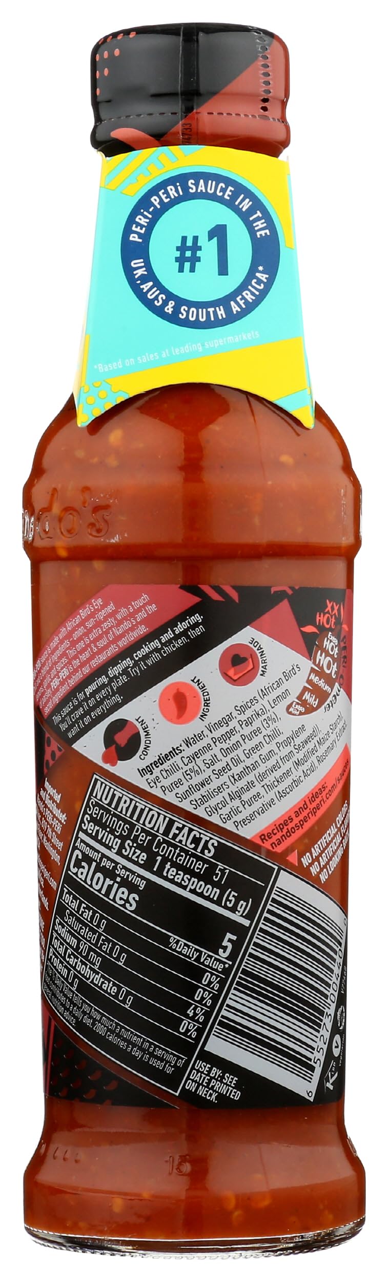 Nandos, Sauce Peri Peri Extra Hot, 9 Fl Oz