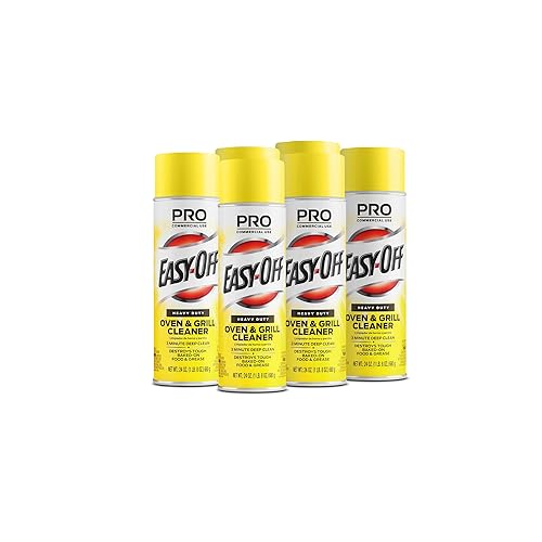 Easy-Off Heavy Duty PRO size Oven Cleaner Foam, Removes Grease & Burned-On Food, For Ovens, Grill Grates & More 24oz (6-count)